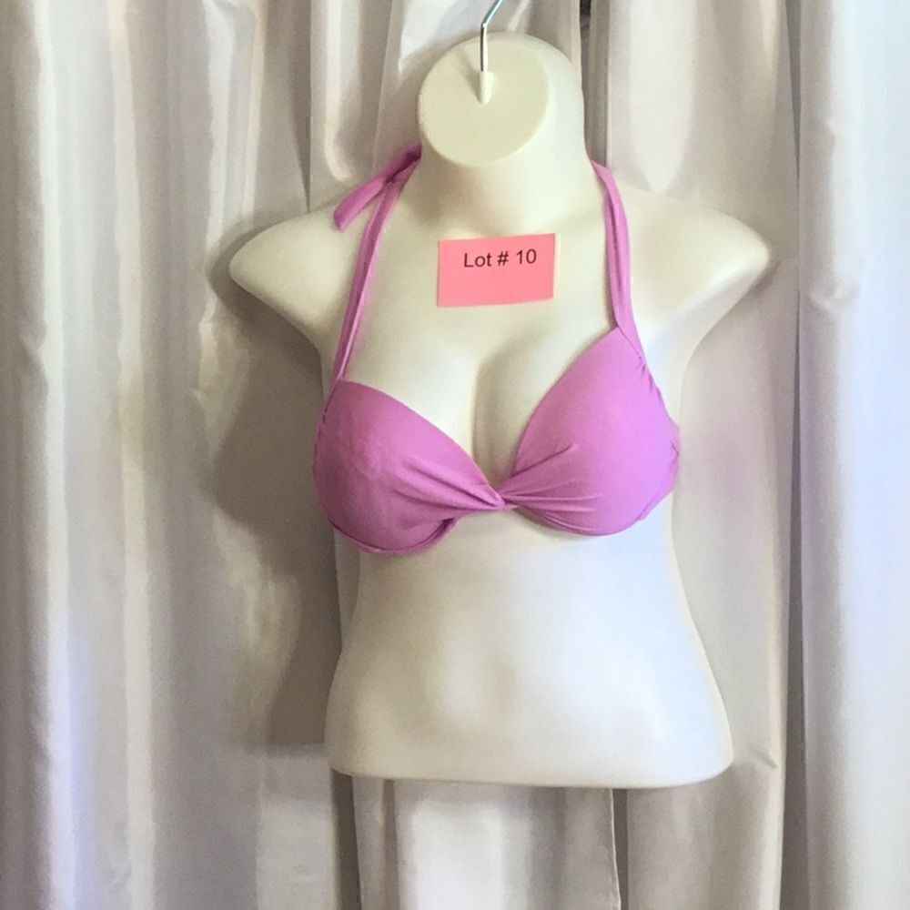 Push up bikini top in pink size extra large